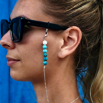 blauw kralen brillenkoord