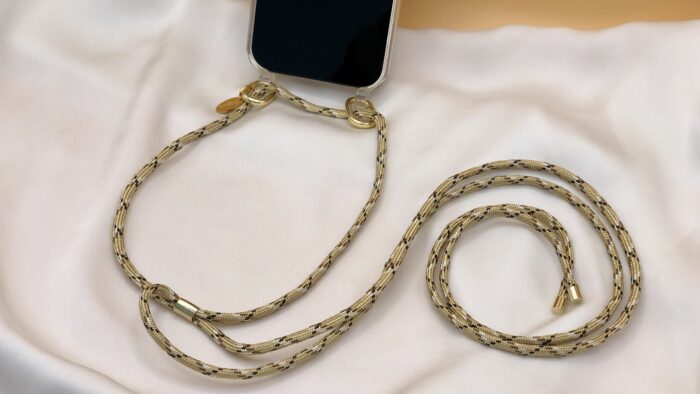 phone cord universal long gold