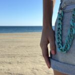 Universal phone chain short blue