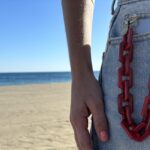 Universal phone chain short red