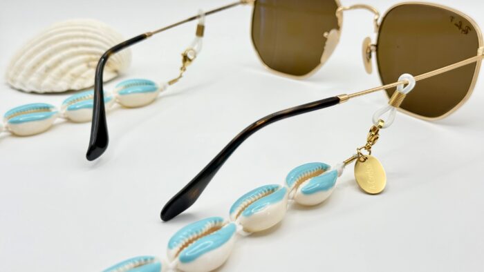 blue shell sunglasses cord