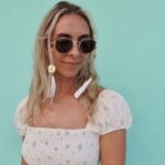 sunglasses cord with lemons on model